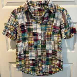 JCrew women’s madras shirt